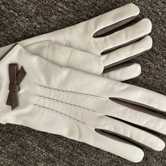 LEATHER Made in ITALY Artisan & CASHMERE-Lined Gloves NEW!! - Picture 1 of 12